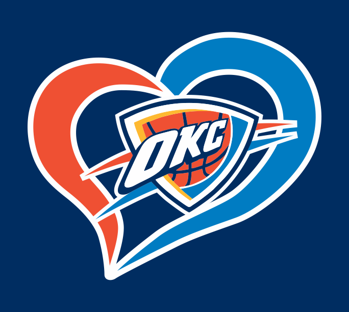 Oklahoma City Thunder Heart Logo iron on paper